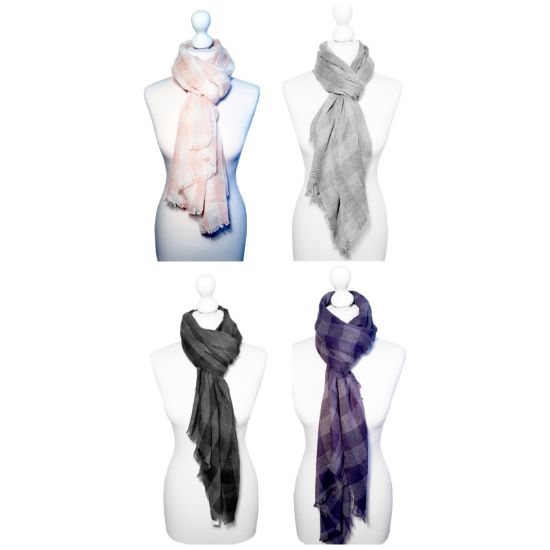 Picture of Believe - Checkered Large Scarf