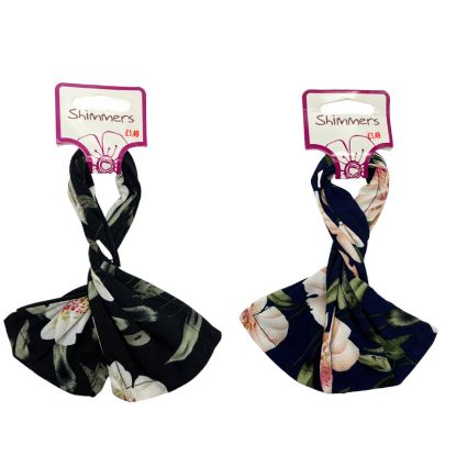 Picture of Shimmers - Floral Bend and Tie Hair Wrap