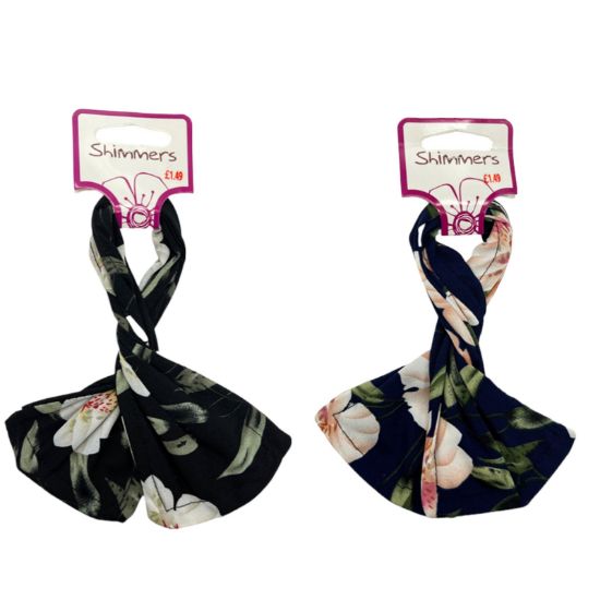 Picture of Shimmers - Floral Bend and Tie Hair Wrap