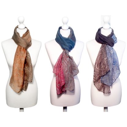 Picture of Believe - Printed 2 Col Paisley Scarf