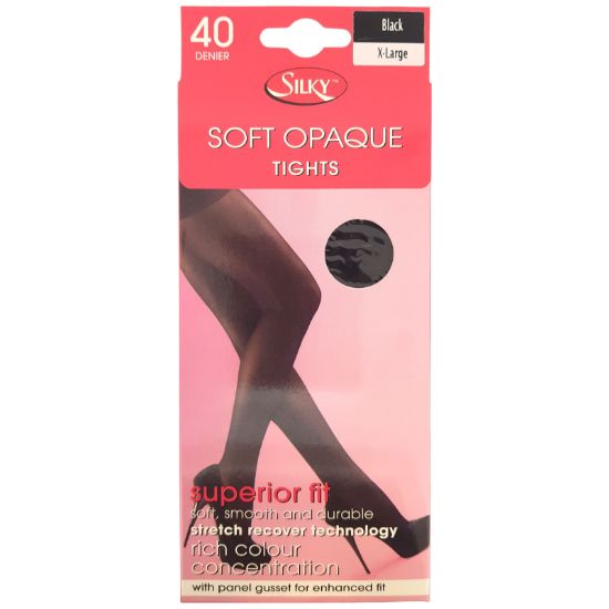Picture of 40 Denier Soft Opaque Tights BLACK - XL