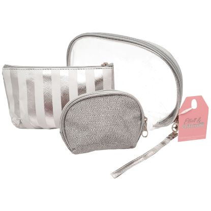 Picture of Triple Silver Glitter Bag Set 6x26x16CM