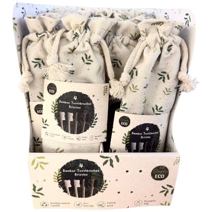 Picture of Simply ECO 4 Bamboo Toothbrushes