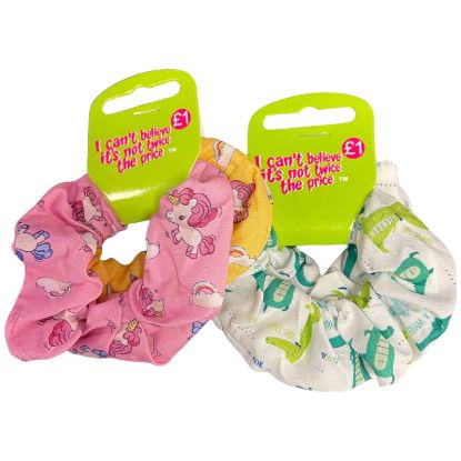Picture of ICB - Cartoon Scrunchies 2pk