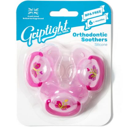 Picture of Griptight - 3 Orthodontic Soothers 6M+